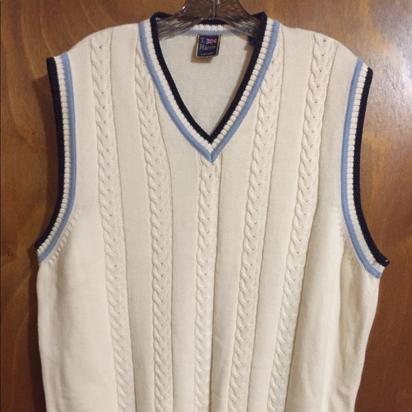 Mens white sweater vest Clearance